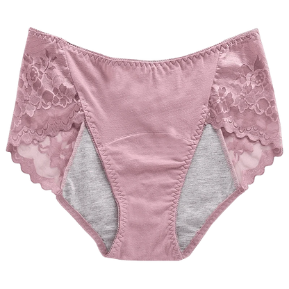 Women's Leak Proof Menstrual Panties lace Breathable SexysWaterproof Mid Waist Physiological Period Seamless Underwear - A-1 Thread Vault