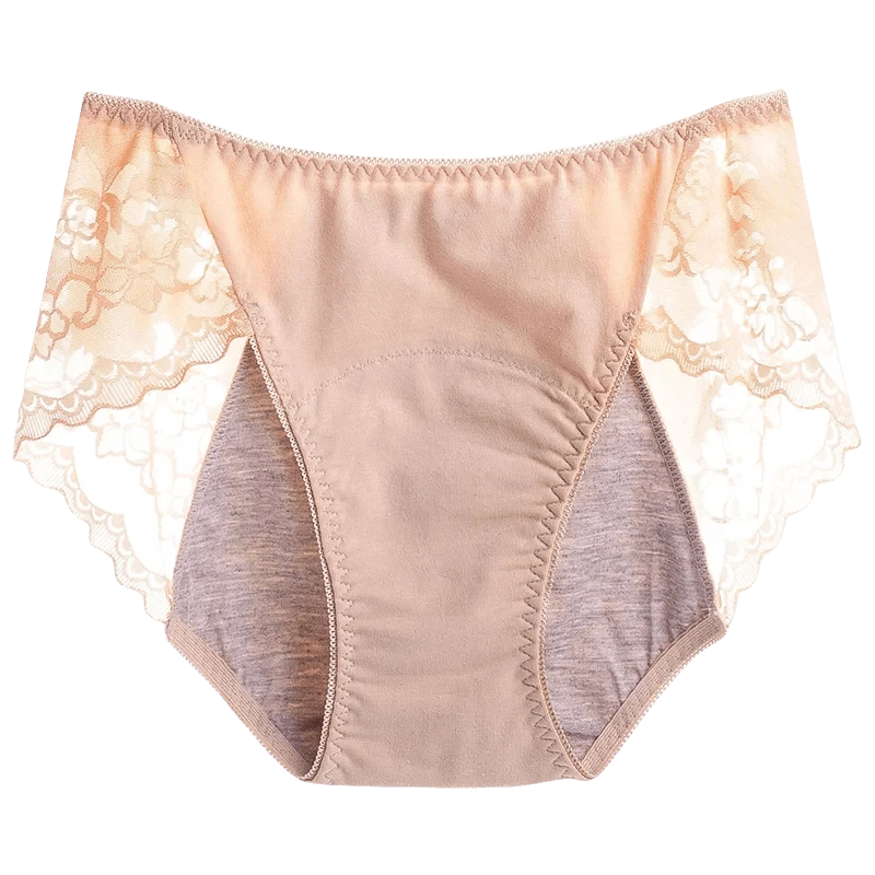 Women's Leak Proof Menstrual Panties lace Breathable SexysWaterproof Mid Waist Physiological Period Seamless Underwear - A-1 Thread Vault