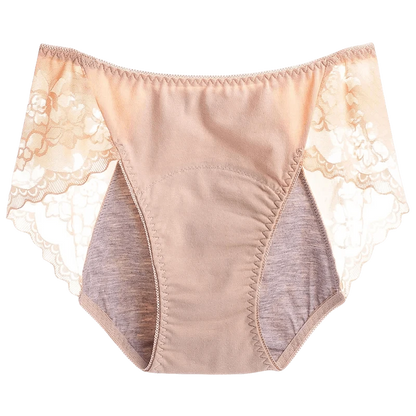 Women's Leak Proof Menstrual Panties lace Breathable SexysWaterproof Mid Waist Physiological Period Seamless Underwear - A-1 Thread Vault