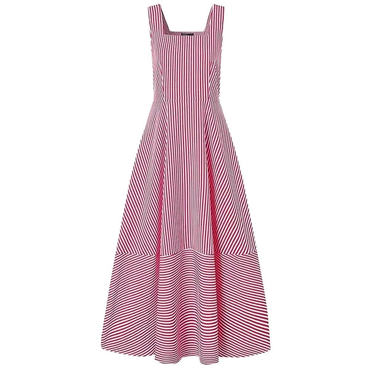 Women's Long A Line Striped Maxi Dress - A-1 Thread Vault