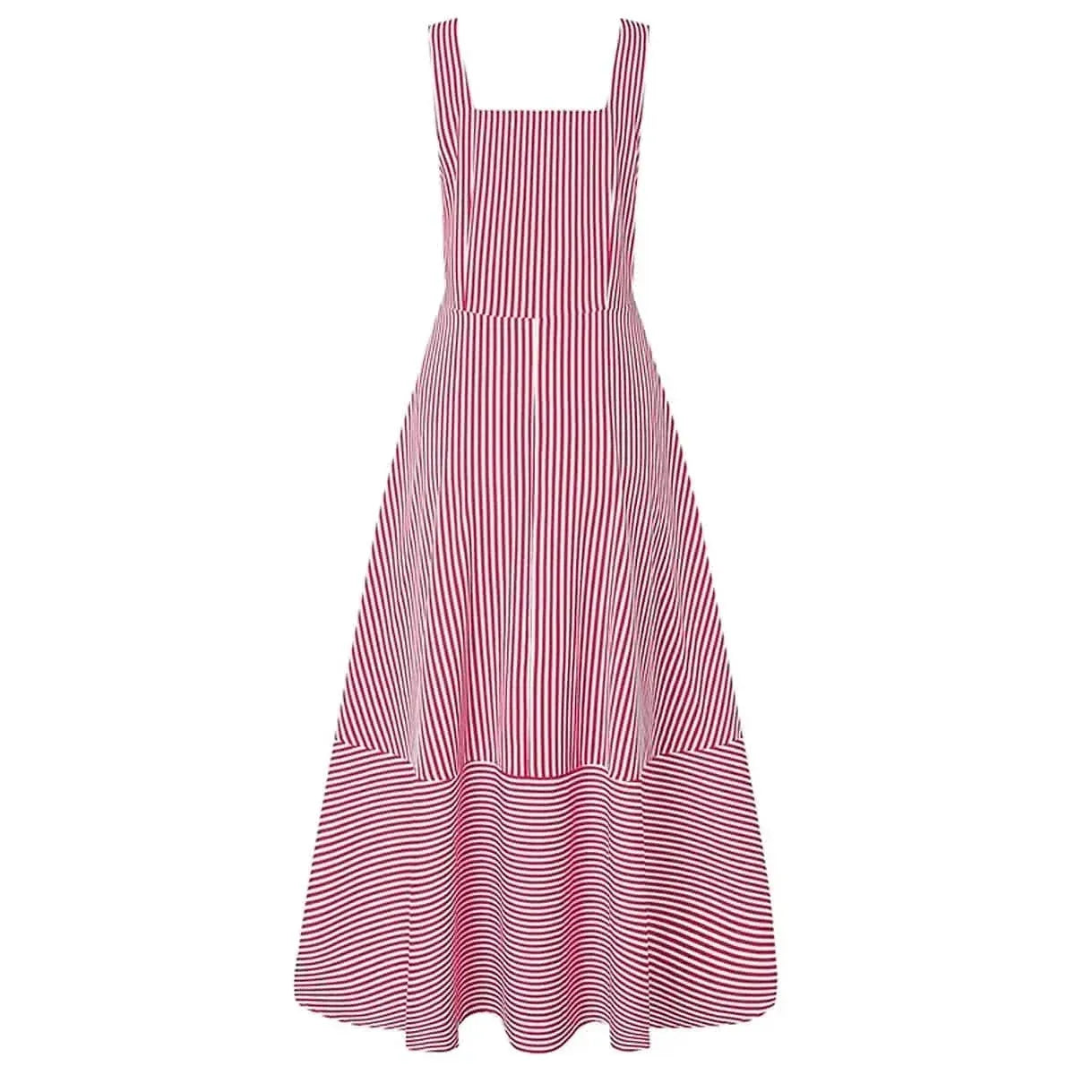 Women's Long A Line Striped Maxi Dress - A-1 Thread Vault