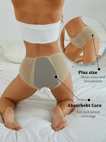Women's Menstrual Panties Low Waisted 5-layer Physiological Periods Pants Ultra Intimates Female Underwear Breathable Lingerie - A-1 Thread Vault