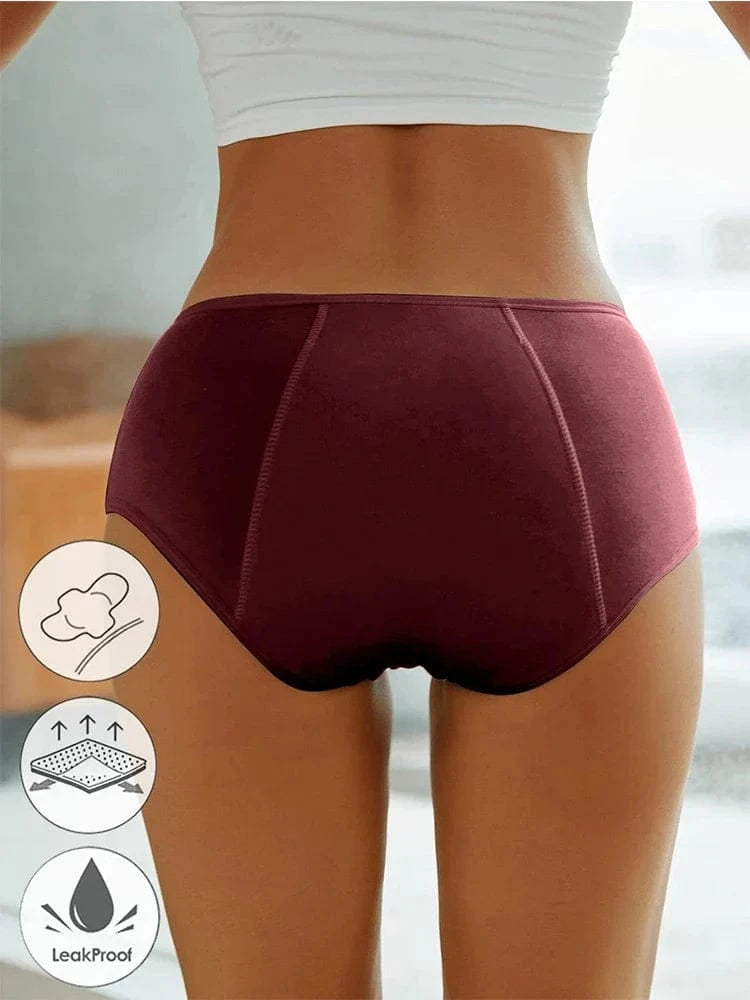 Women's Menstrual Panties Low Waisted 5-layer Physiological Periods Pants Ultra Intimates Female Underwear Breathable Lingerie - A-1 Thread Vault
