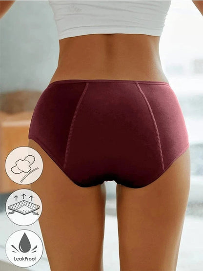 Women's Menstrual Panties Low Waisted 5-layer Physiological Periods Pants Ultra Intimates Female Underwear Breathable Lingerie - A-1 Thread Vault