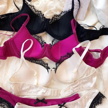 Women'S New Sexy Underwear Night Push Up Gathered Mesh Lace Erotic Sexy Home Bra Set Home Outfits - A-1 Thread Vault