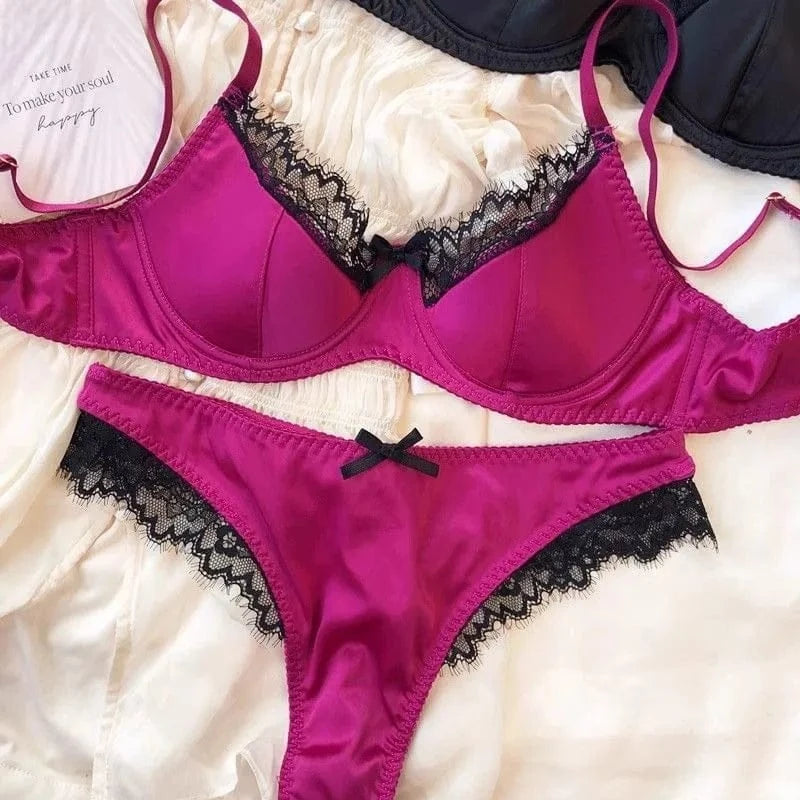 Women'S New Sexy Underwear Night Push Up Gathered Mesh Lace Erotic Sexy Home Bra Set Home Outfits - A-1 Thread Vault