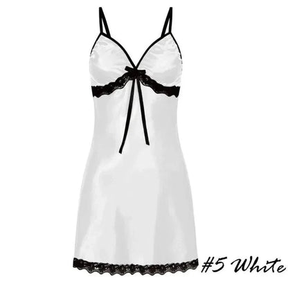 Women's Nightgown Sexy Sleepwear Silk Satin Nightwear Slip Dress Sleeveless Pajamas Sleepwear Plus Size Nightwear Comfortable - A-1 Thread Vault