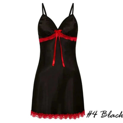 Women's Nightgown Sexy Sleepwear Silk Satin Nightwear Slip Dress Sleeveless Pajamas Sleepwear Plus Size Nightwear Comfortable - A-1 Thread Vault