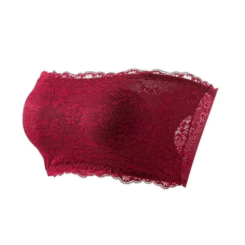 Women's Plus Size Body Shaping Underwear Strapless Sexy Lace Bra Comfortable Breathable Sports Bra - A-1 Thread Vault