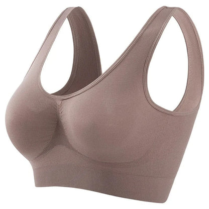 Women's S-5XL Seamless Bra Push-Up Sports Bra Non-wire Crop Tops Solid Color Sexy Lingerie No Pads Breathable Female Brassiere - A-1 Thread Vault