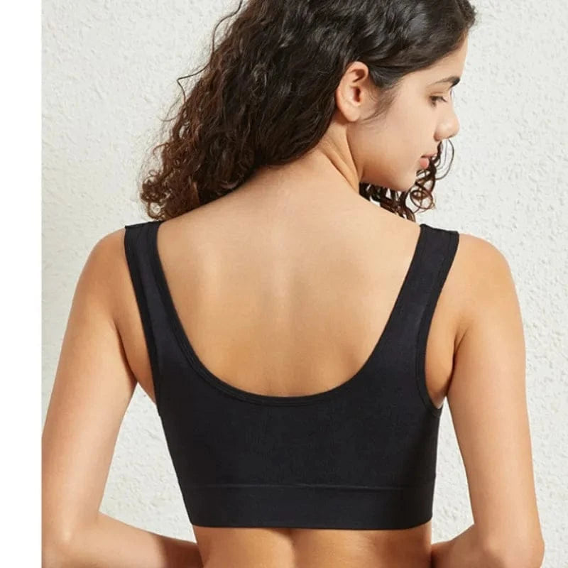 Women's S-5XL Seamless Bra Push-Up Sports Bra Non-wire Crop Tops Solid Color Sexy Lingerie No Pads Breathable Female Brassiere - A-1 Thread Vault