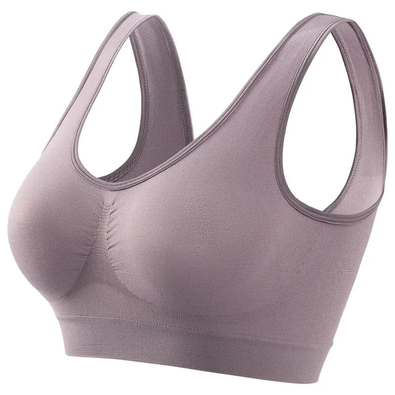Women's S-5XL Seamless Bra Push-Up Sports Bra Non-wire Crop Tops Solid Color Sexy Lingerie No Pads Breathable Female Brassiere - A-1 Thread Vault