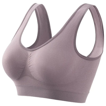 Women's S-5XL Seamless Bra Push-Up Sports Bra Non-wire Crop Tops Solid Color Sexy Lingerie No Pads Breathable Female Brassiere - A-1 Thread Vault