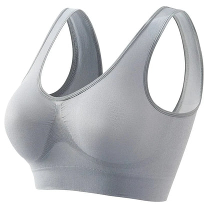 Women's S-5XL Seamless Bra Push-Up Sports Bra Non-wire Crop Tops Solid Color Sexy Lingerie No Pads Breathable Female Brassiere - A-1 Thread Vault