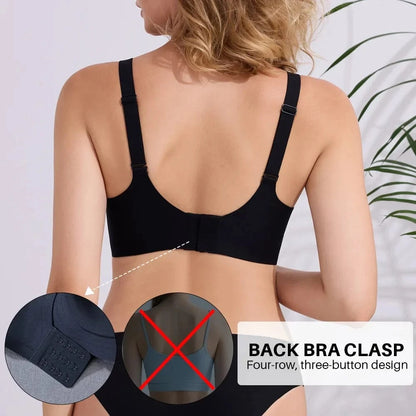 Women's Seamless Bras Ladies Thin Style Soft Removeable Pads Bra Wireless Underwear Comfortable Lingerie 3 Rows Adjustable Strap - A-1 Thread Vault
