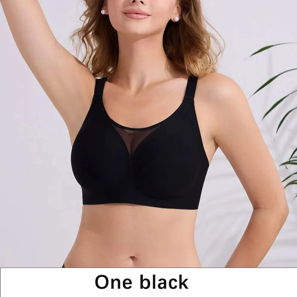 Women's Seamless Bras Ladies Thin Style Soft Removeable Pads Bra Wireless Underwear Comfortable Lingerie 3 Rows Adjustable Strap - A-1 Thread Vault