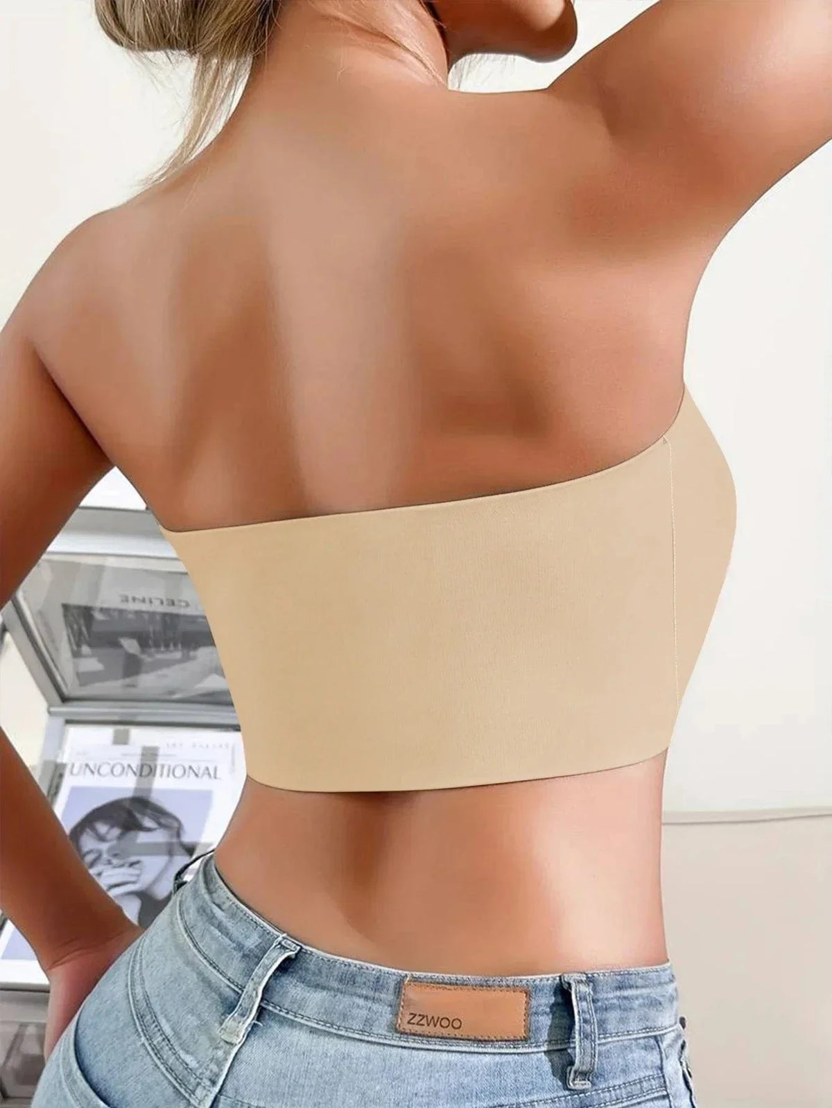 Women's Strapless No Padding Seamless Front Button Bra Comfortable Smooth Underwear - A-1 Thread Vault
