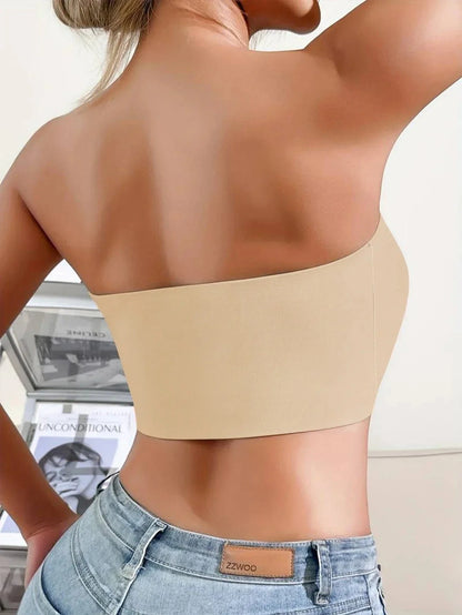 Women's Strapless No Padding Seamless Front Button Bra Comfortable Smooth Underwear - A-1 Thread Vault