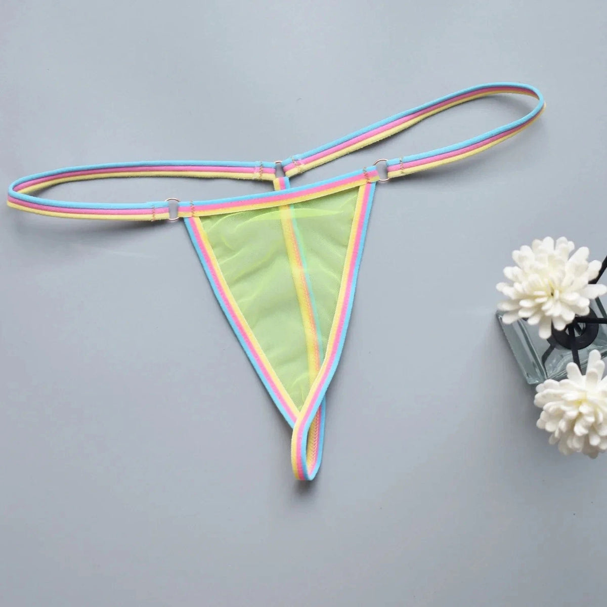 Women's thongs sexy and sexy candy colored super mini bikini couple game tempting women's underwear - A-1 Thread Vault