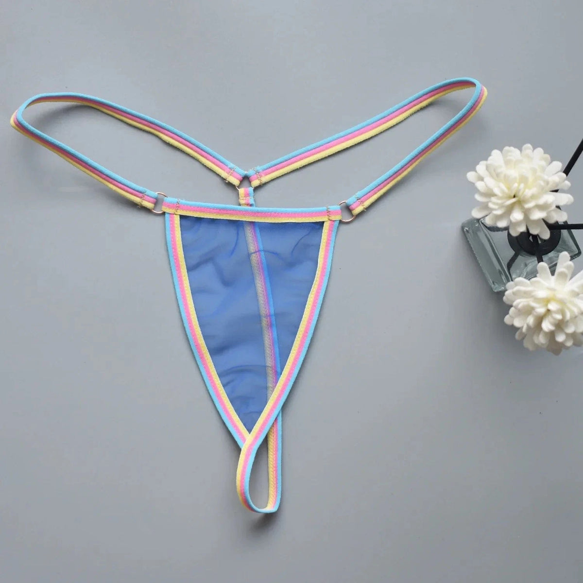 Women's thongs sexy and sexy candy colored super mini bikini couple game tempting women's underwear - A-1 Thread Vault
