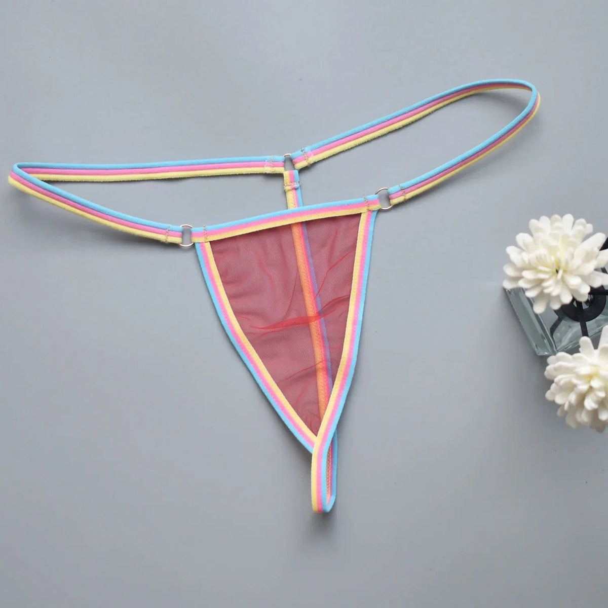 Women's thongs sexy and sexy candy colored super mini bikini couple game tempting women's underwear - A-1 Thread Vault