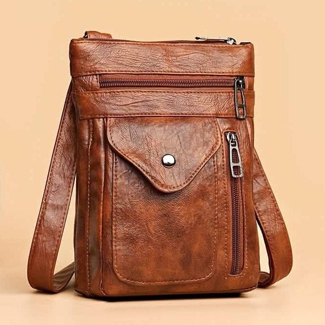 Women’s Vintage Leather Crossbody Bag - A-1 Thread Vault