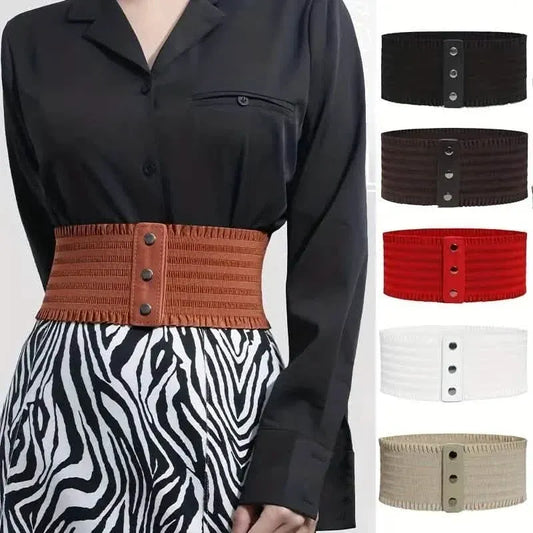 Women's Wide Belt Stretchy Dress Belts - A-1 Thread Vault