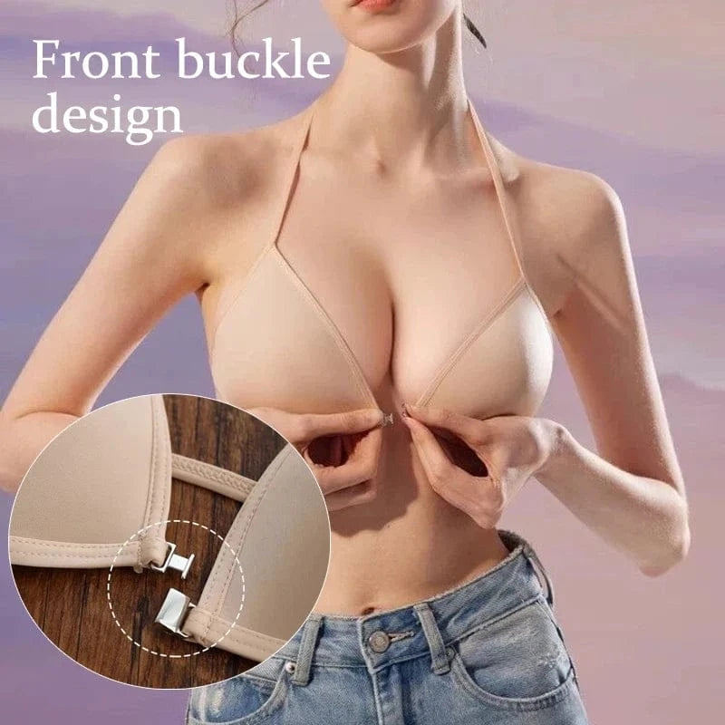 Women Seamless Bras Deep V Neck Brassiere Adjustable Straps Underwear Wireless Push Up Bralette Female Sleeping Soft Lingerie - A-1 Thread Vault