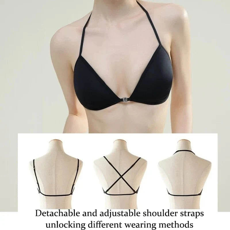 Women Seamless Bras Deep V Neck Brassiere Adjustable Straps Underwear Wireless Push Up Bralette Female Sleeping Soft Lingerie - A-1 Thread Vault