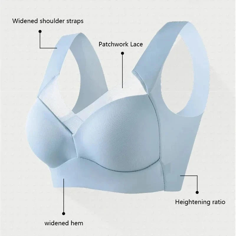 Women Seamless Plus Size Bras Sexy Patchwork Lace Top Push Up Sports Brassiere Female Backless Fitness Sleep Vest Bralette New - A-1 Thread Vault