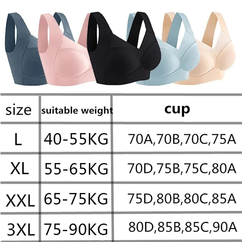 Women Seamless Plus Size Bras Sexy Patchwork Lace Top Push Up Sports Brassiere Female Backless Fitness Sleep Vest Bralette New - A-1 Thread Vault