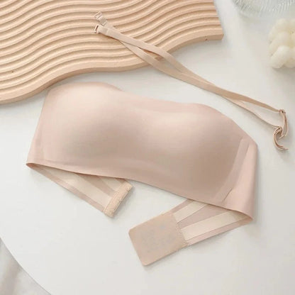 Women Sexy Strapless Bra Push Up Wireless Bras Tube Top Anti-Slip Seamless Invisible Bralette Without Straps Ladies Lingerie - A-1 Thread Vault