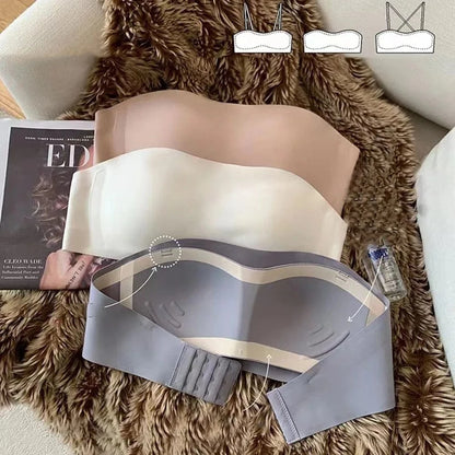 Women Sexy Strapless Bra Push Up Wireless Bras Tube Top Anti-Slip Seamless Invisible Bralette Without Straps Ladies Lingerie - A-1 Thread Vault
