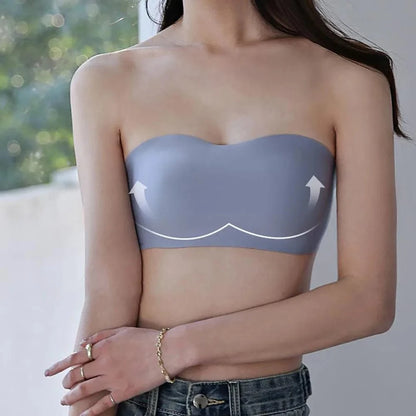 Women Sexy Strapless Bra Push Up Wireless Bras Tube Top Anti-Slip Seamless Invisible Bralette Without Straps Ladies Lingerie - A-1 Thread Vault