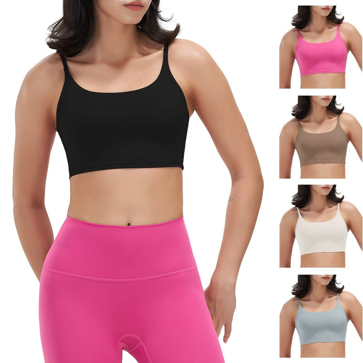 Women Strap Sport Bras Padded Strappy Tank Tops - A-1 Thread Vault