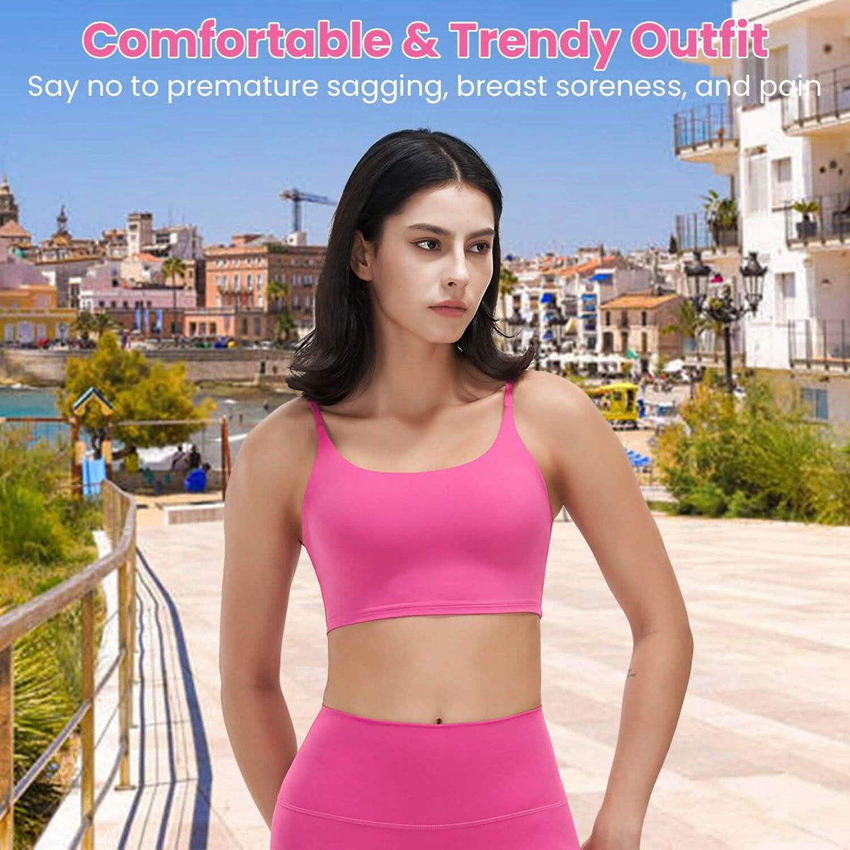 Women Strap Sport Bras Padded Strappy Tank Tops - A-1 Thread Vault