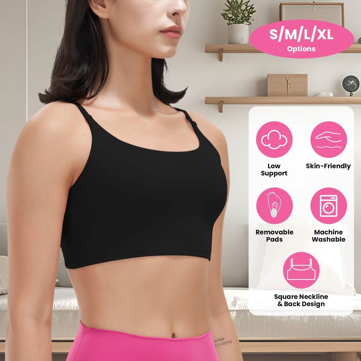 Women Strap Sport Bras Padded Strappy Tank Tops - A-1 Thread Vault