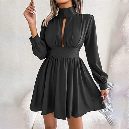 Women's A Line Turtleneck Mini Dress - A-1 Thread Vault
