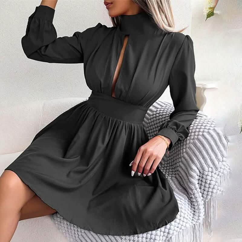 Women's A Line Turtleneck Mini Dress - A-1 Thread Vault