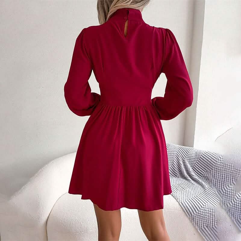 Women's A Line Turtleneck Mini Dress - A-1 Thread Vault