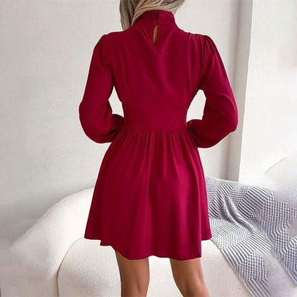 Women's A Line Turtleneck Mini Dress - A-1 Thread Vault