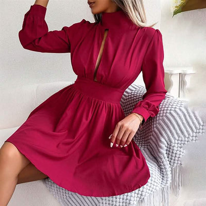 Women's A Line Turtleneck Mini Dress - A-1 Thread Vault