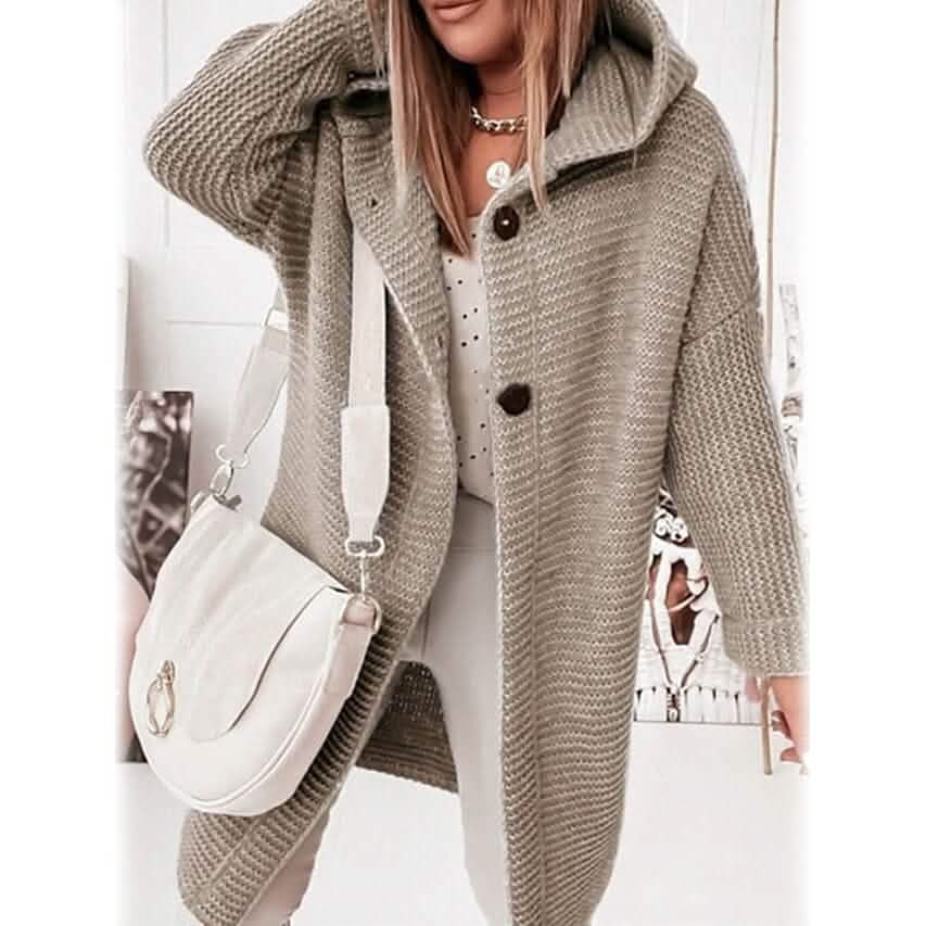 Women's Button Knitted Cardigan Sweater - A-1 Thread Vault