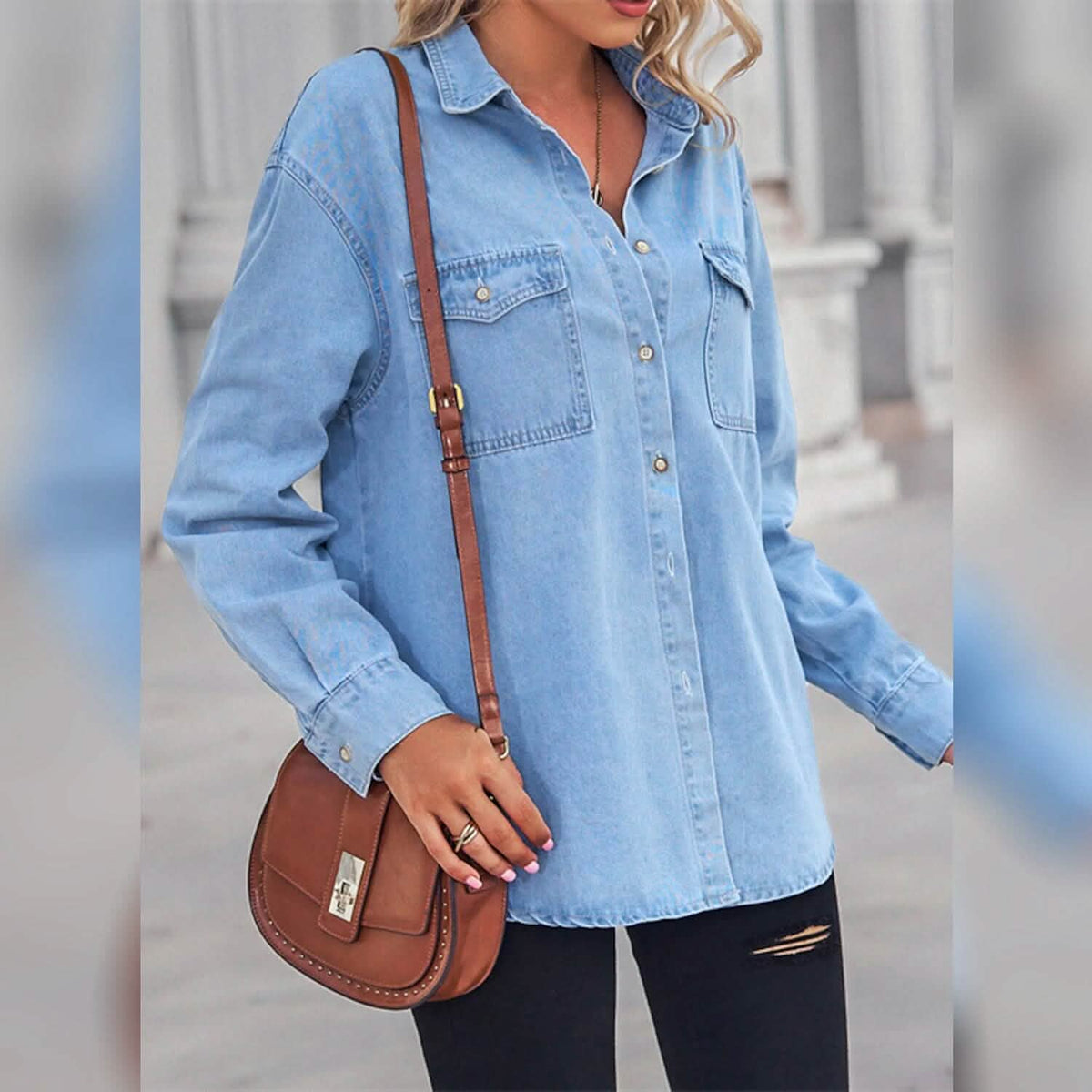 Women's Button Pocket Long Sleeve Casual - A-1 Thread Vault