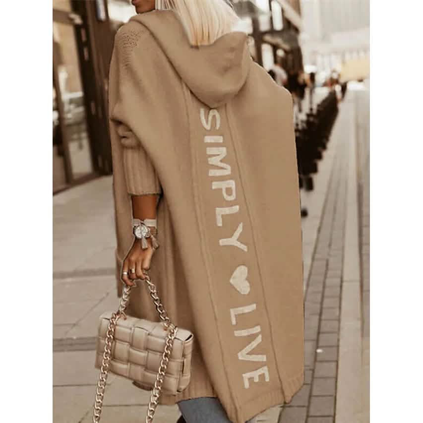 Women's Cardigan Knitted Letter Personalized Stylish Casual Long Sleeve - A-1 Thread Vault