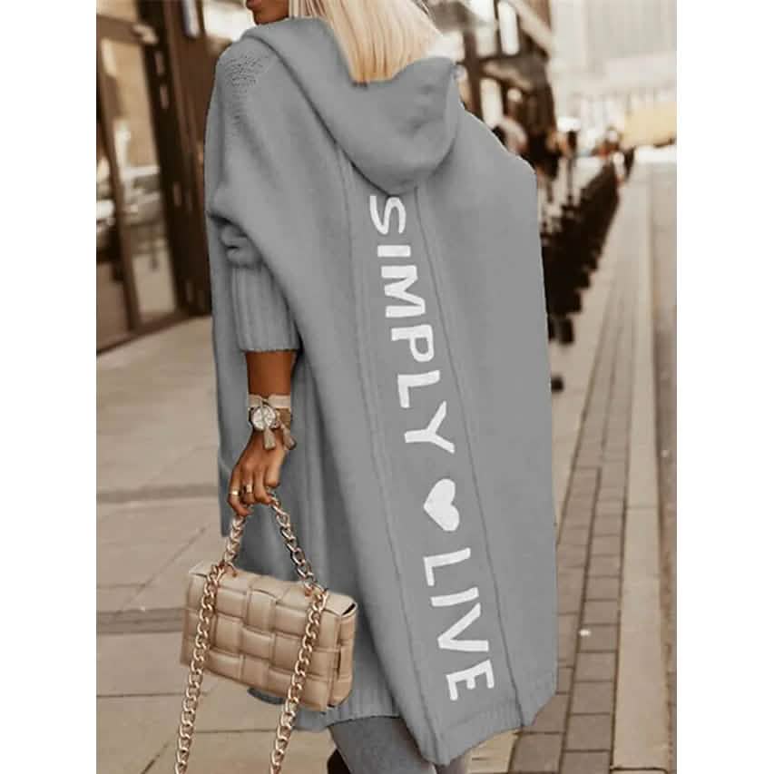 Women's Cardigan Knitted Letter Personalized Stylish Casual Long Sleeve - A-1 Thread Vault