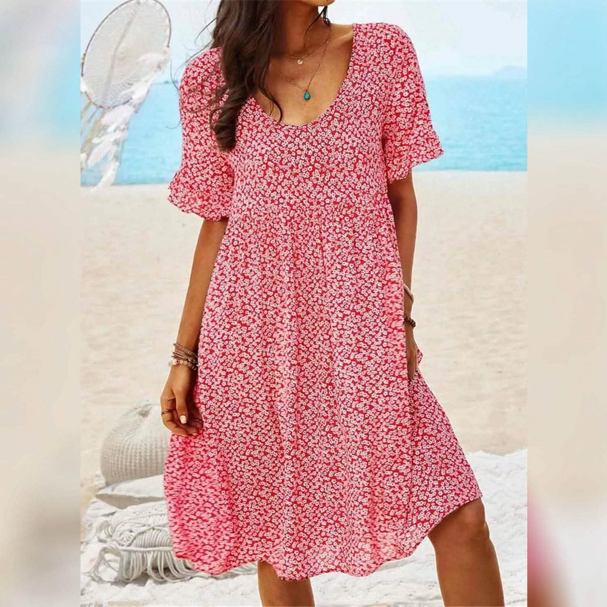 Women's Casual Floral Dress - A-1 Thread Vault