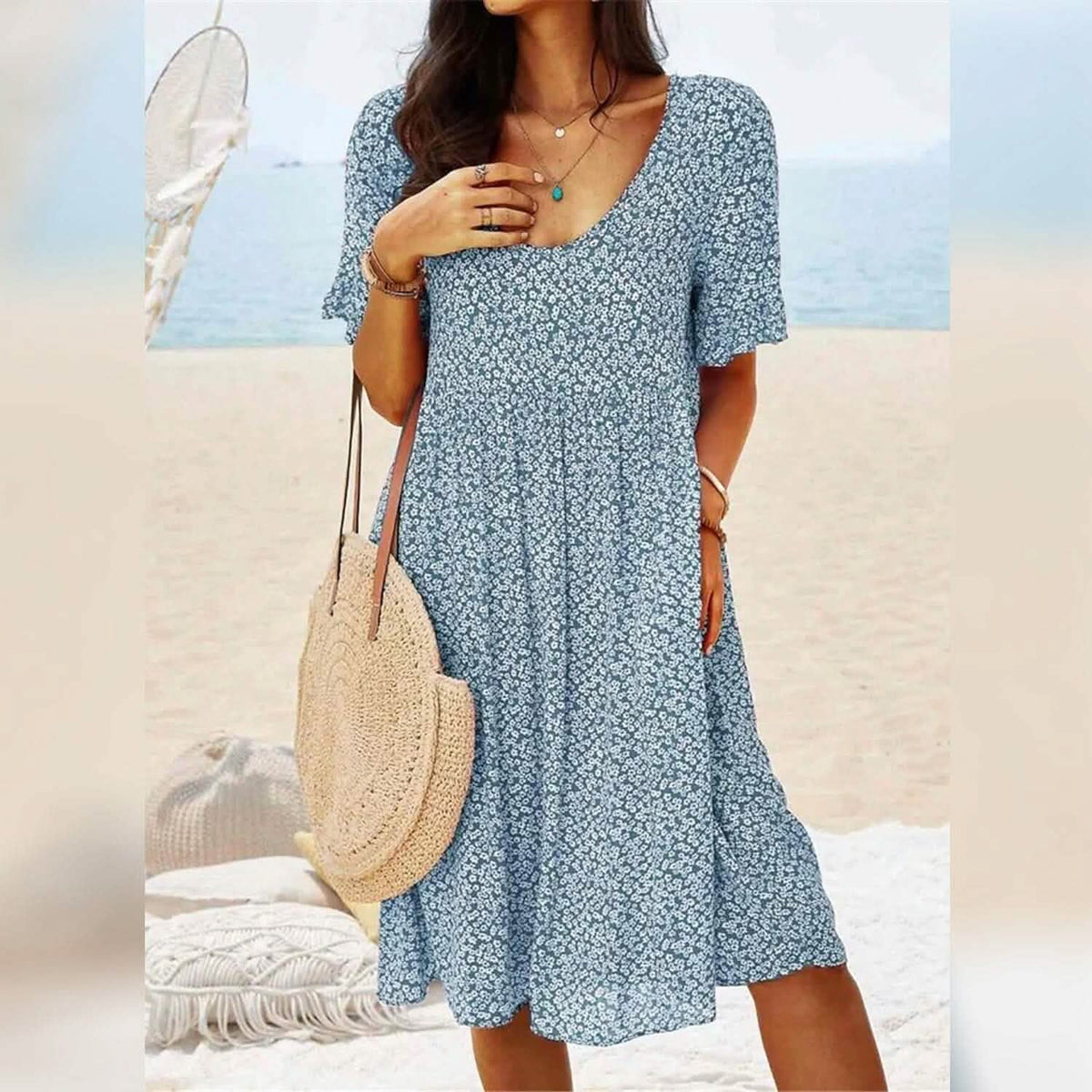 Women's Casual Floral Dress - A-1 Thread Vault