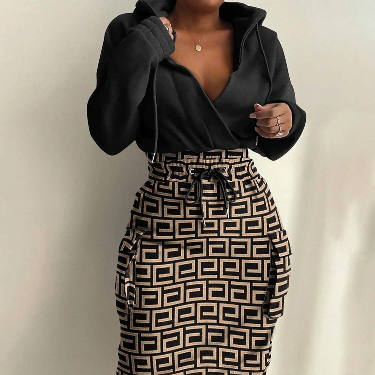 Women's Casual Long Sleeve Sweatshirt Dress - A-1 Thread Vault