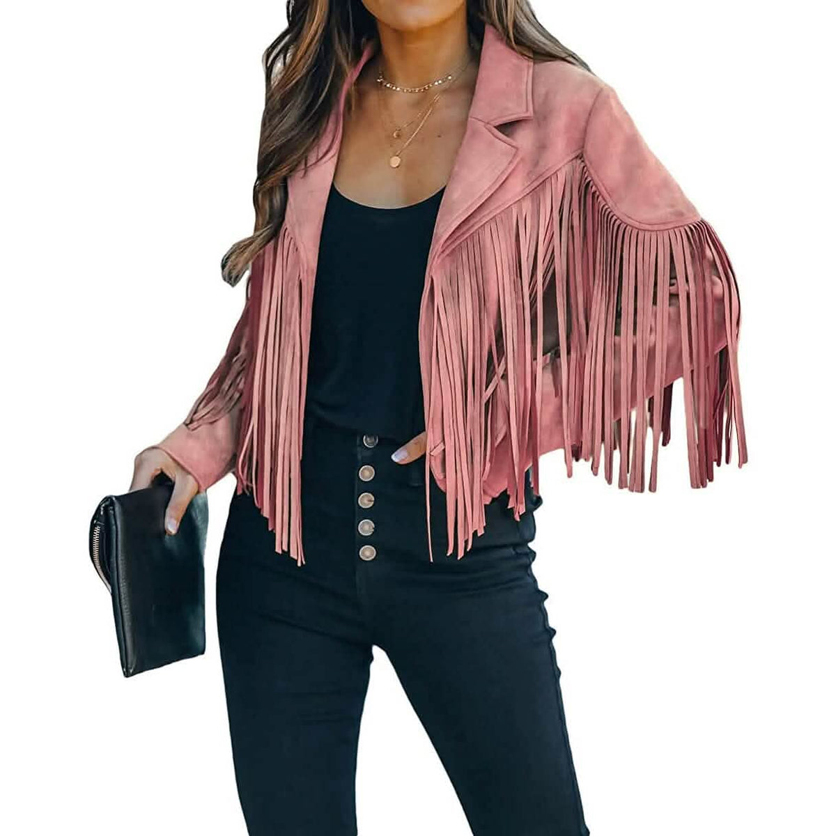Women's Chic Cropped Tassel Jacket - A-1 Thread Vault